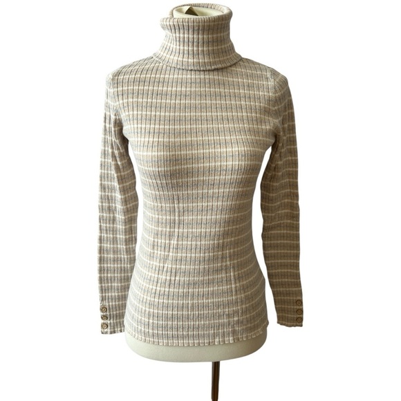 J MCLAUGHLIN ARLETTE TURTLENECK SWEATER S CLASSIC MODAL ELEVATED BASIC O… - Picture 1 of 12